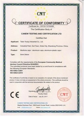 Chine Shandong Yihua Pharma Pack Co., Ltd. Certifications